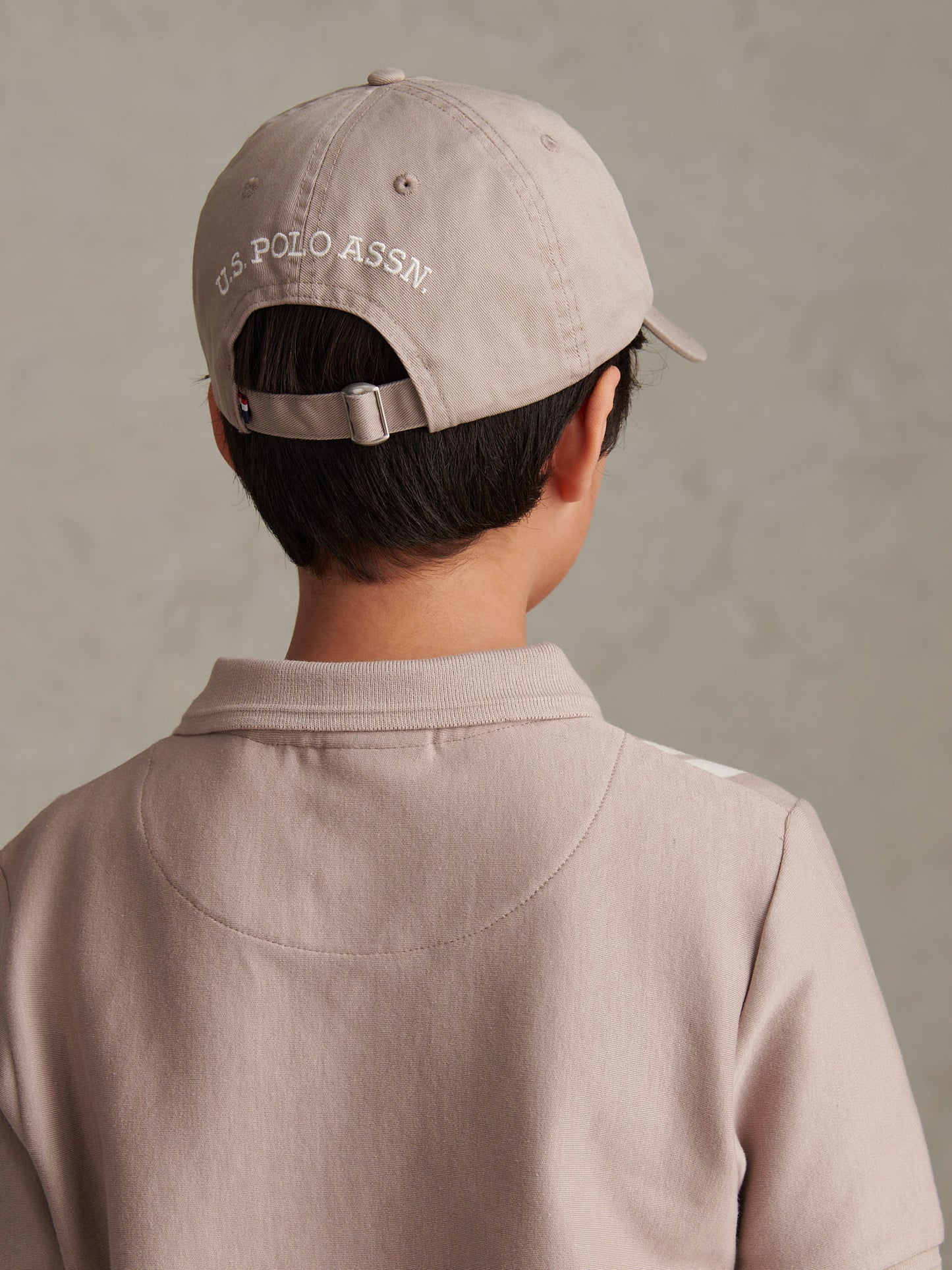 Boys Washed Outline Logo Cap Atmosphere