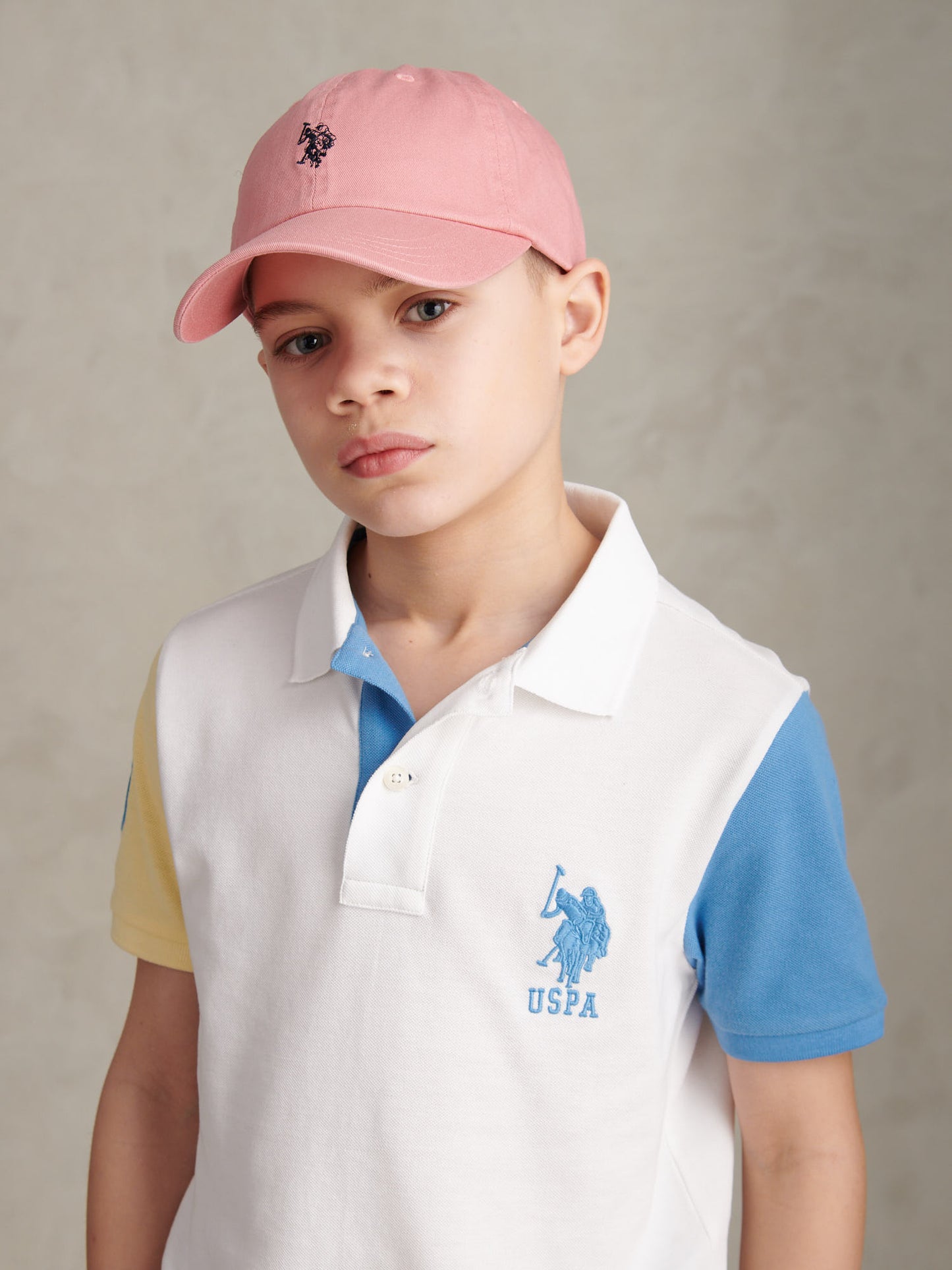 Boys Washed Outline Logo Cap Mauveglow