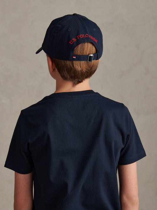 Outline DHM Washed Casual Cap Dark Sapphire Navy / Haute Red DHM