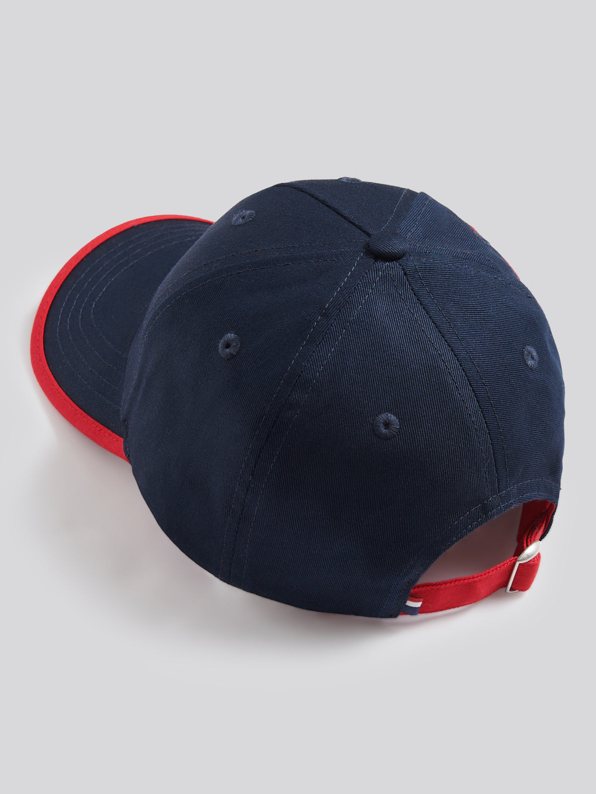 Boys Player 3 Baseball Cap Dark Sapphire Navy / Haute Red DHM