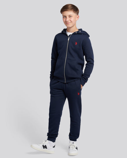 Boys Double Horsemen Jogger in Dark Sapphire Navy / Haute Red DHM