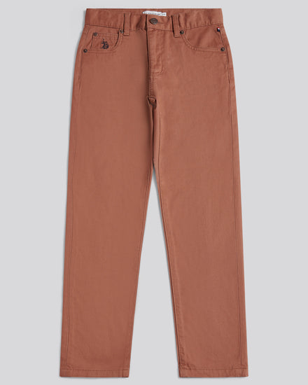 Boys Bedford Cord 5 Pocket Trouser in Rawhide