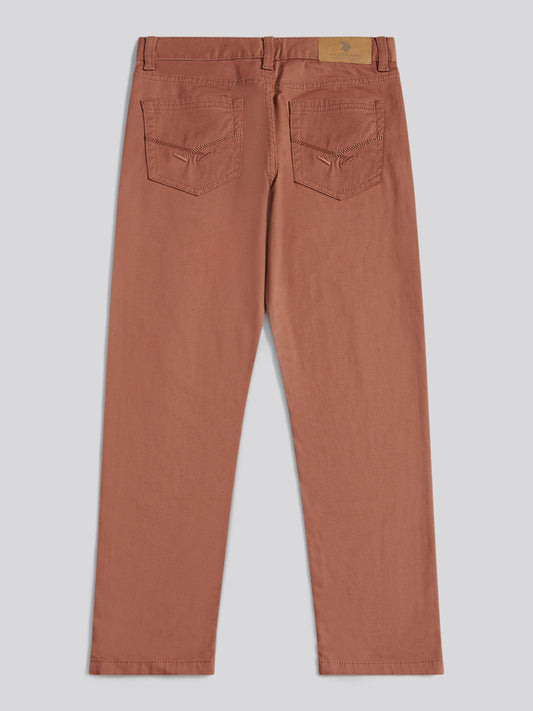 Boys Bedford Cord 5 Pocket Trouser in Rawhide