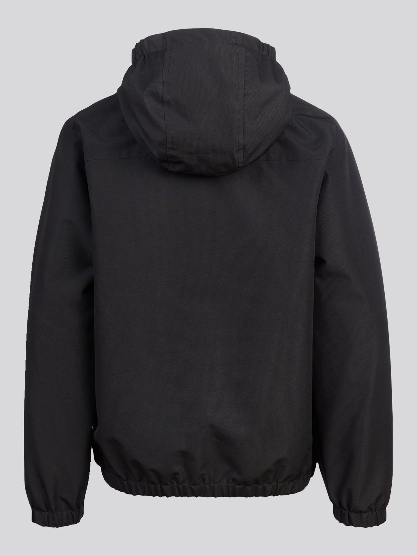 Boys Fleece Lined Windbreaker Jacket Black Bright White DHM