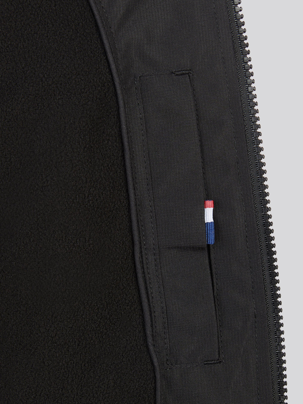 Boys Fleece Lined Windbreaker Jacket Black Bright White DHM