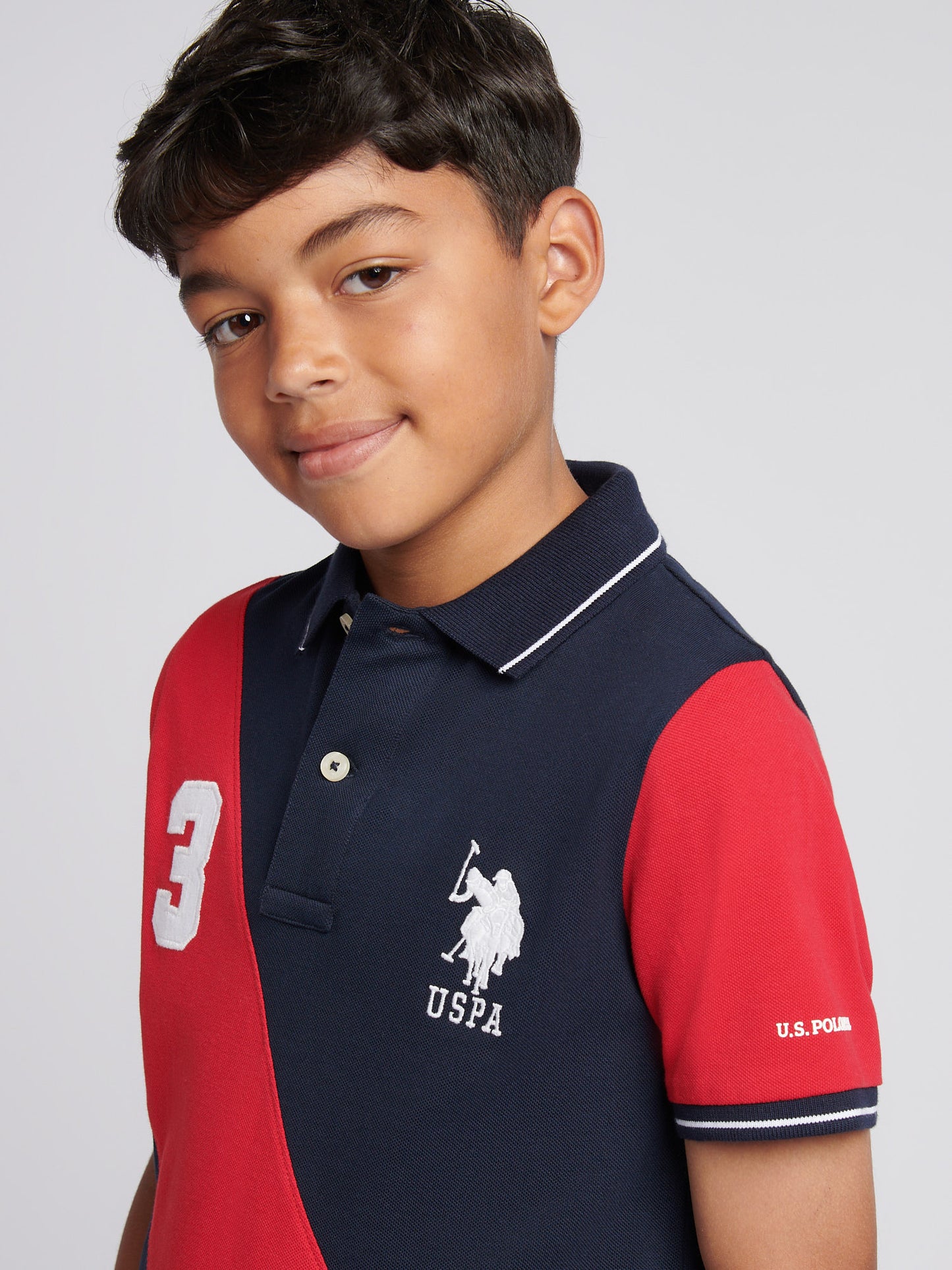 Boys Sash Polo Shirt in Dark Sapphire Navy