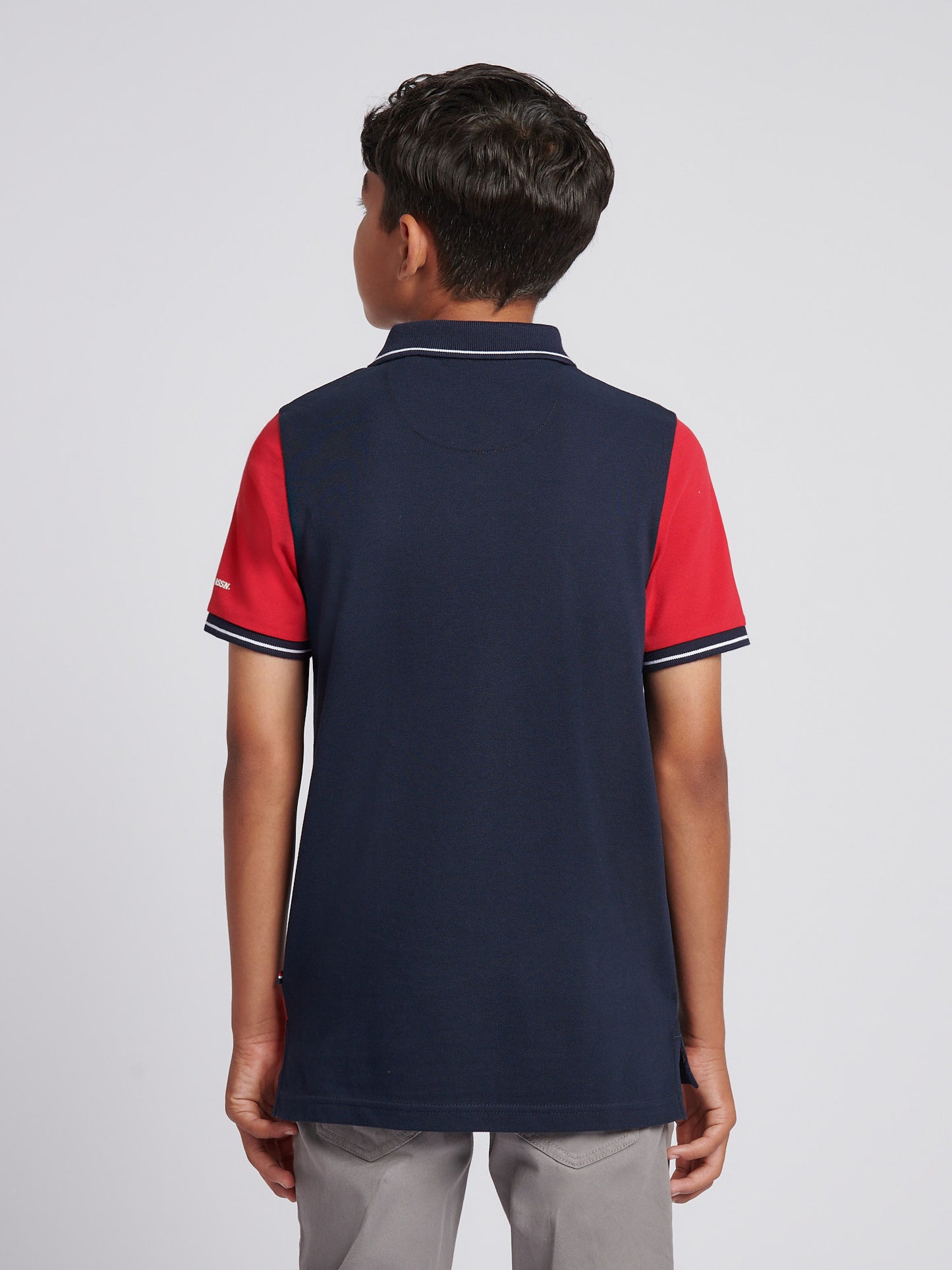 Boys Sash Polo Shirt in Dark Sapphire Navy