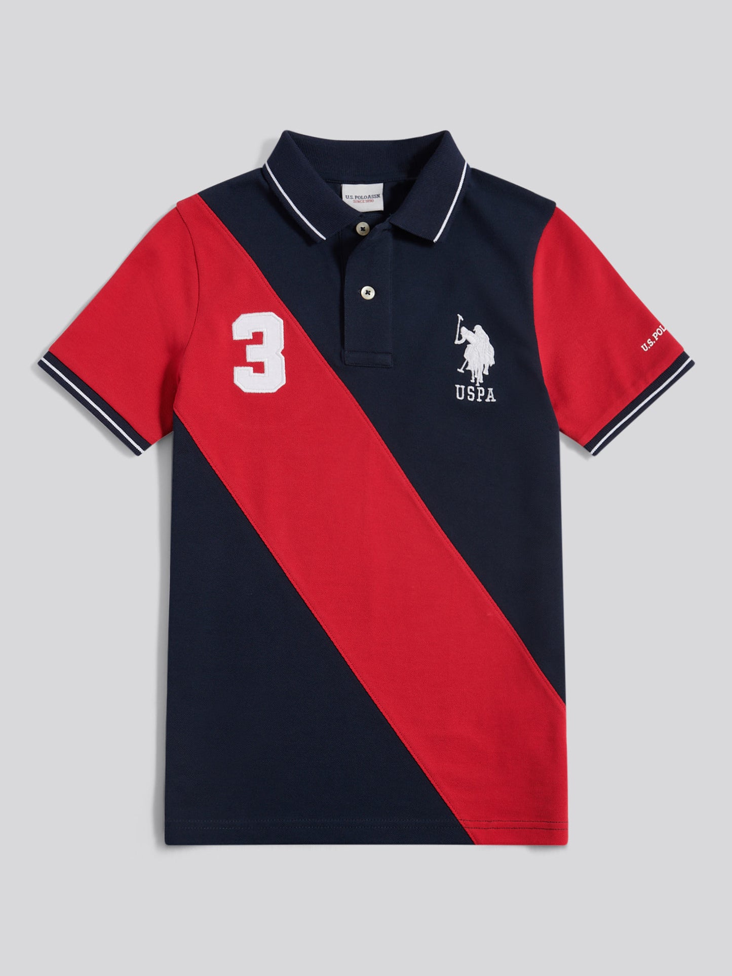 Boys Sash Polo Shirt in Dark Sapphire Navy