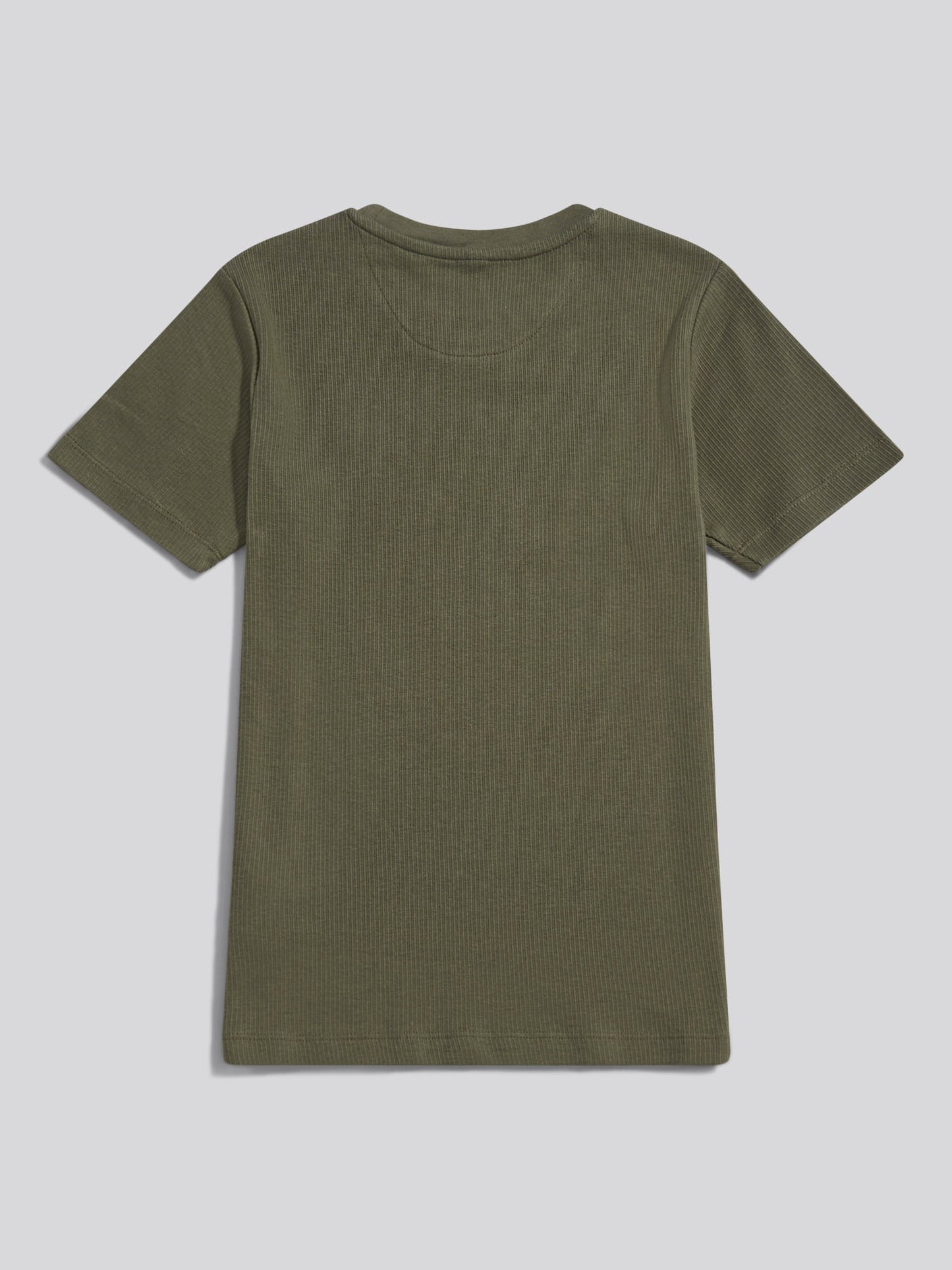 Boys Vertical Texture T-Shirt in Mulled Basil