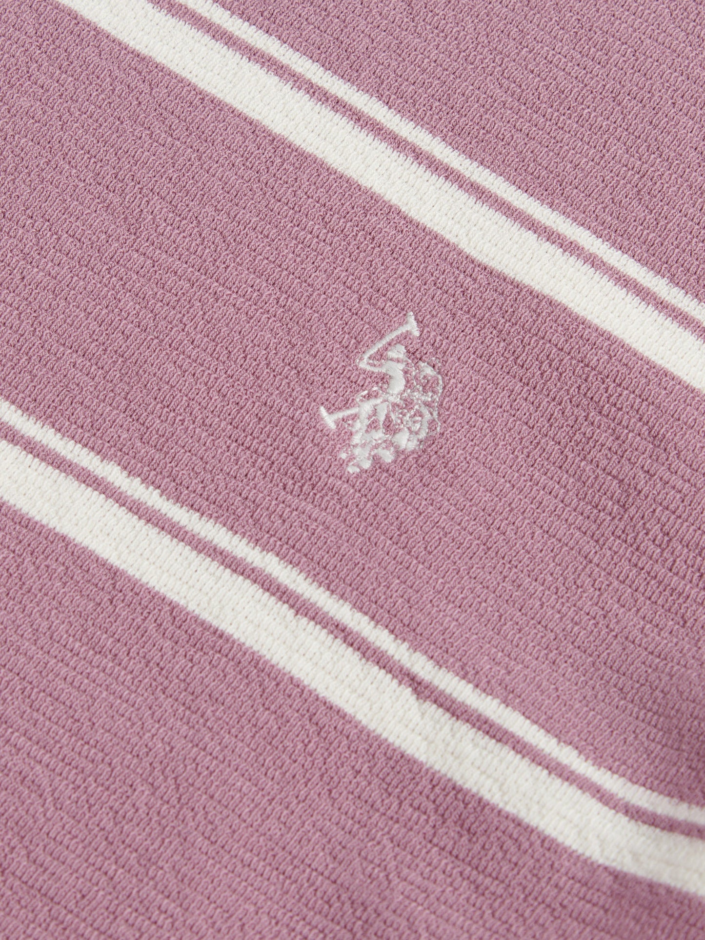 Boys Terry Stripe T-Shirt in Elderberry