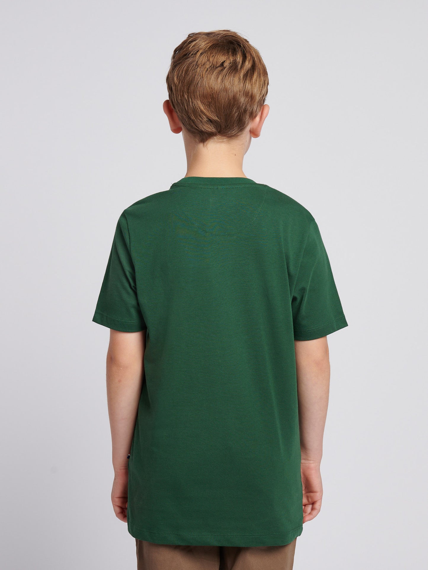 Boys Double Horsemen Graphic T-Shirt in Pineneedle