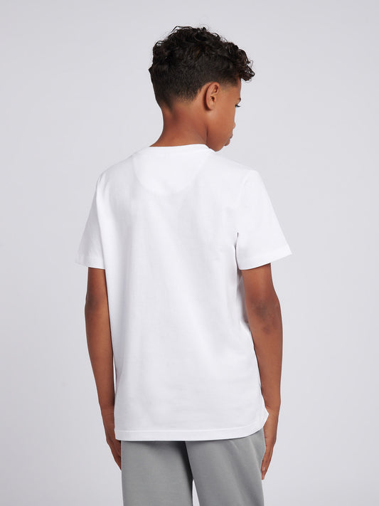 Boys USPA Print Graphic T-Shirt in Bright White