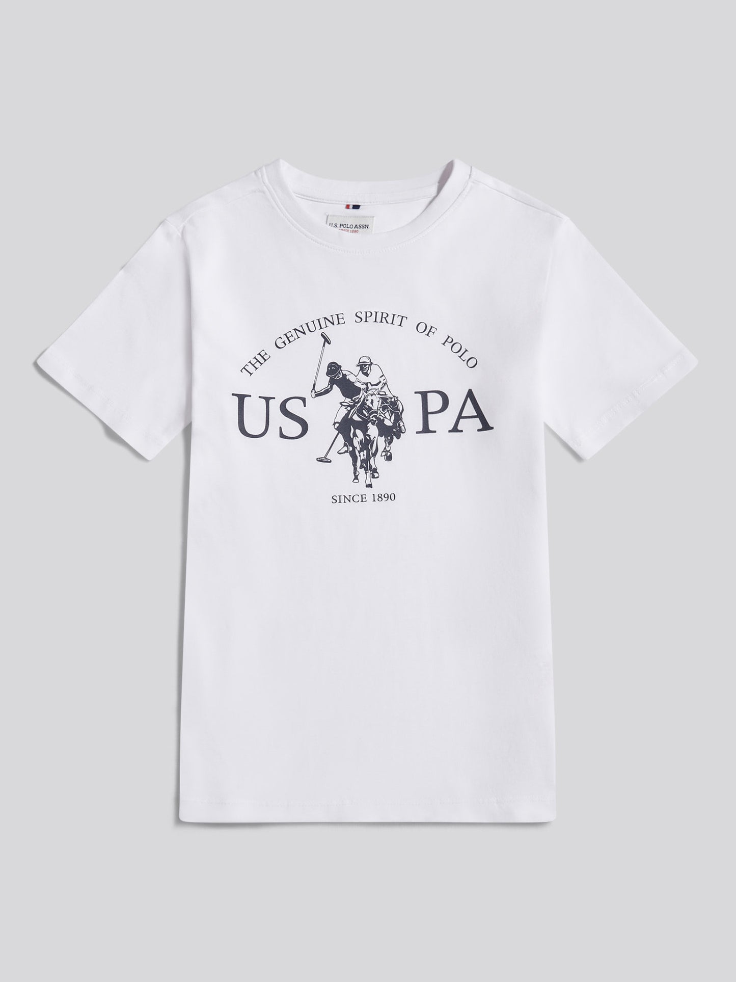 Boys USPA Print Graphic T-Shirt in Bright White