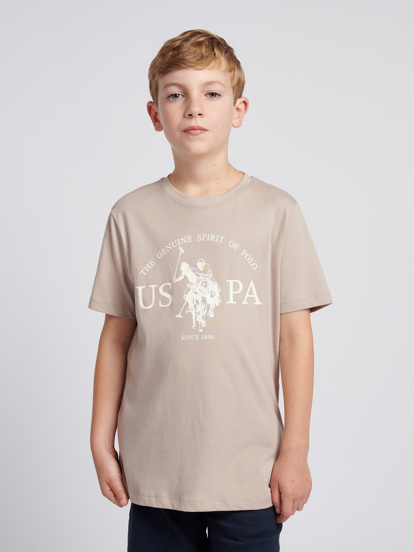 Boys USPA Print Graphic T-Shirt in Atmosphere