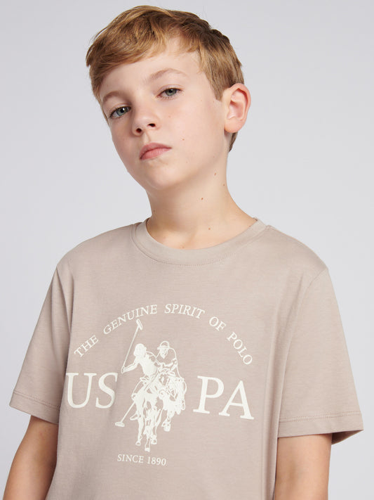 Boys USPA Print Graphic T-Shirt in Atmosphere