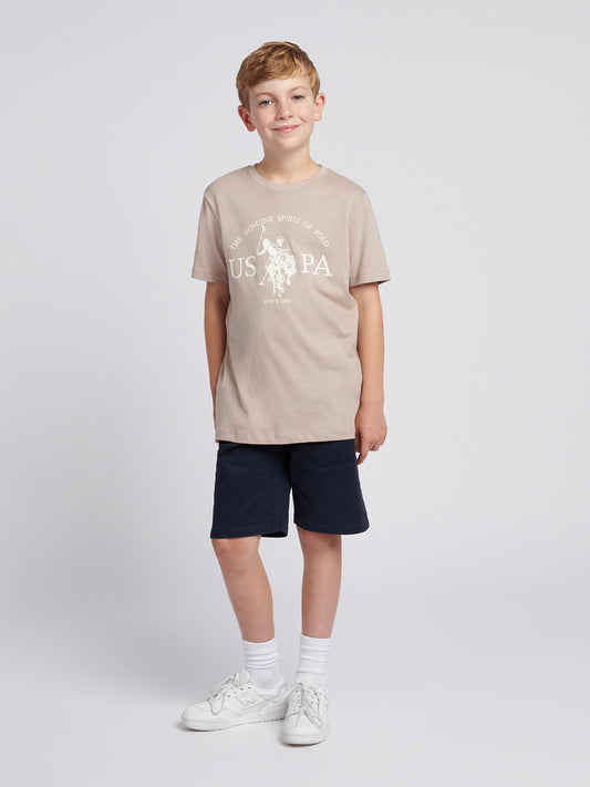 Boys USPA Print Graphic T-Shirt in Atmosphere