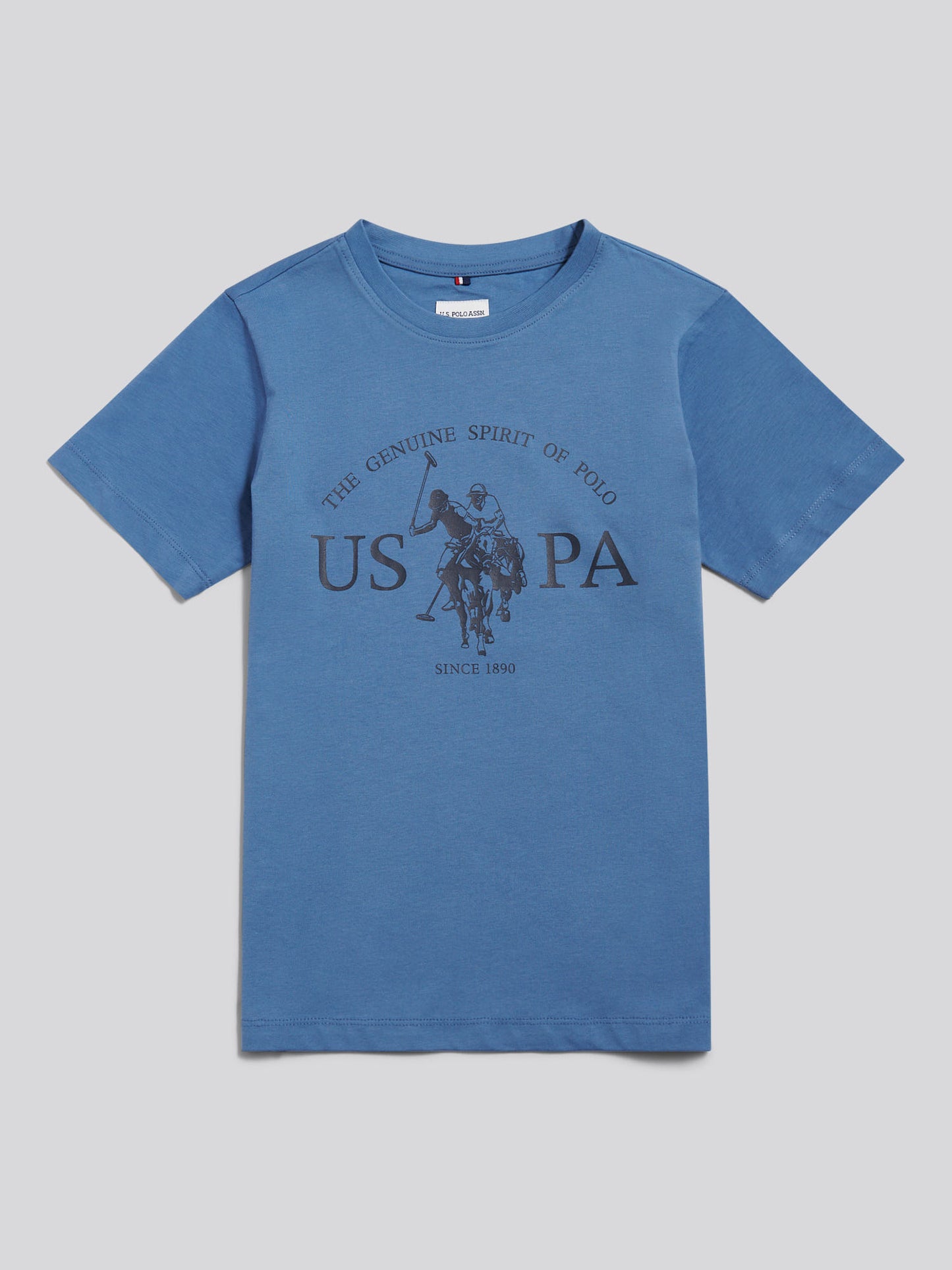 Boys USPA Print Graphic T-Shirt in Blue Horizon