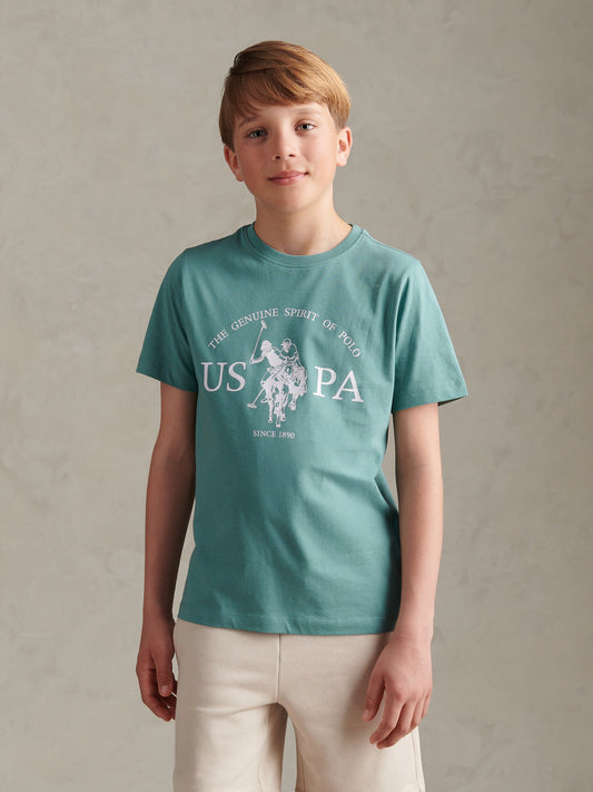 Boys USPA Print Graphic T-Shirt Arctic
