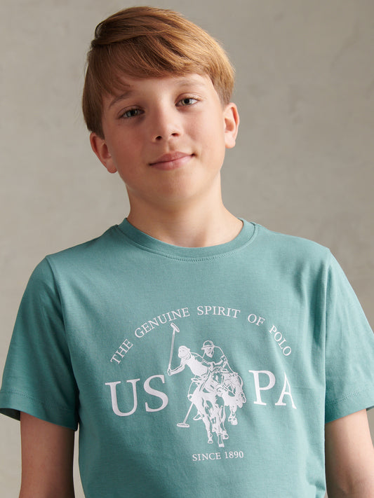 Boys USPA Print Graphic T-Shirt Arctic