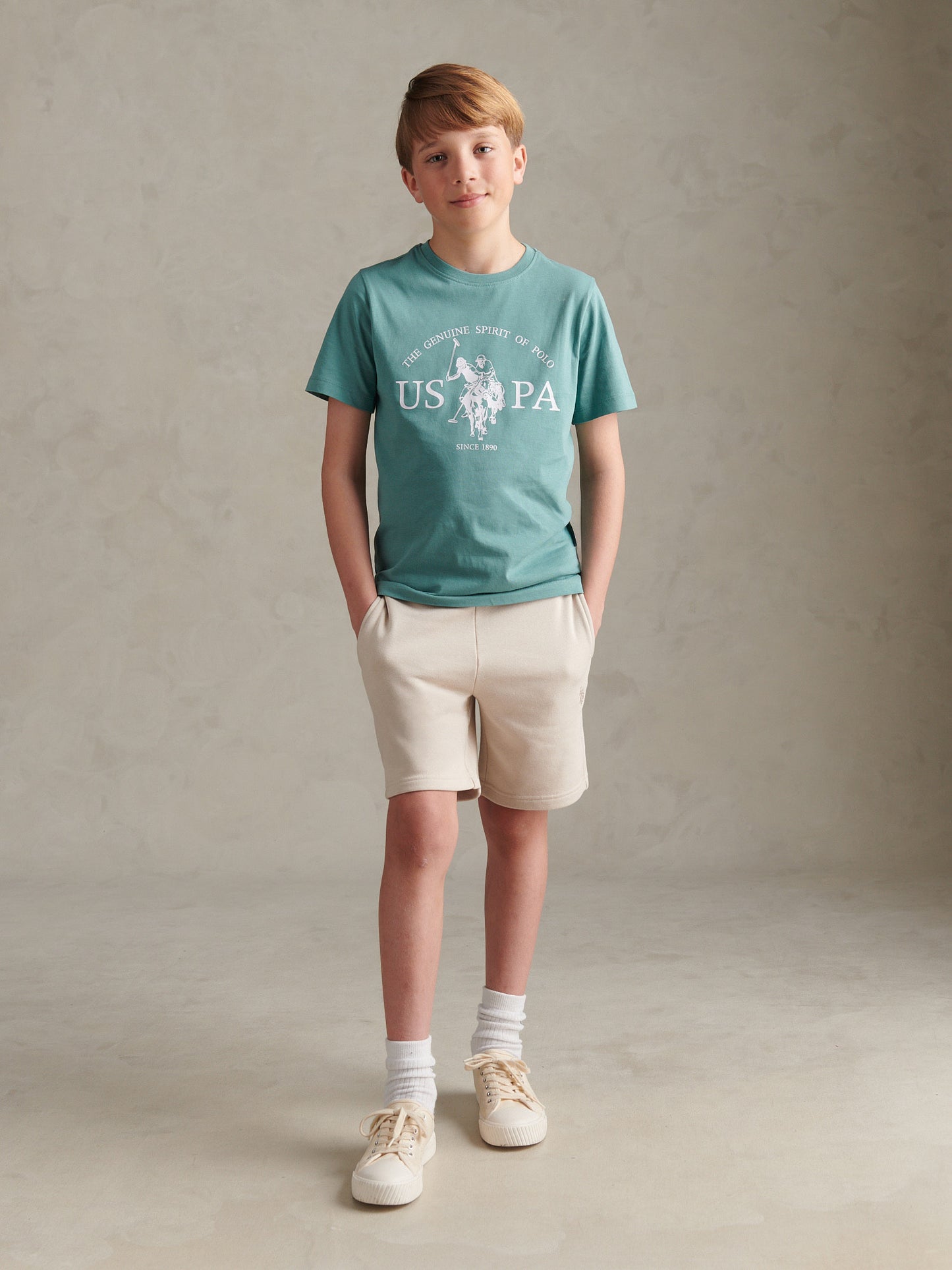 Boys USPA Print Graphic T-Shirt Arctic