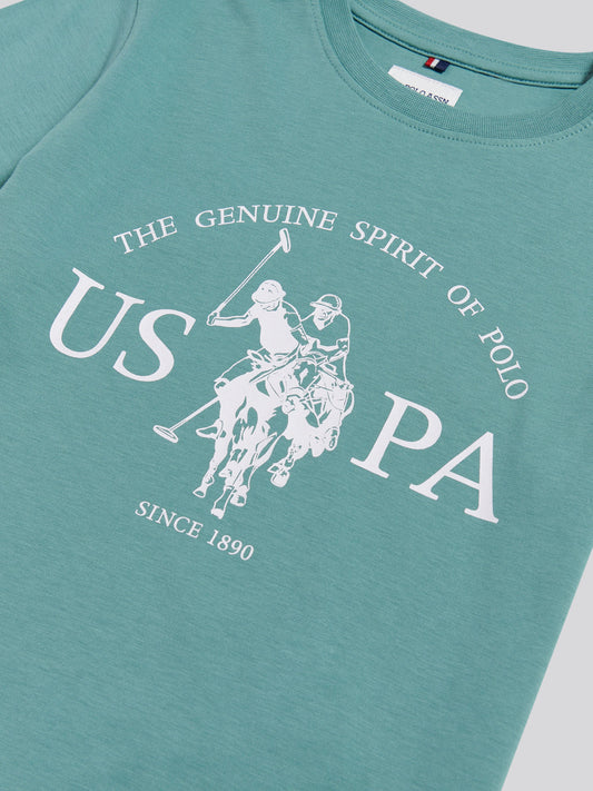 Boys USPA Print Graphic T-Shirt in Arctic