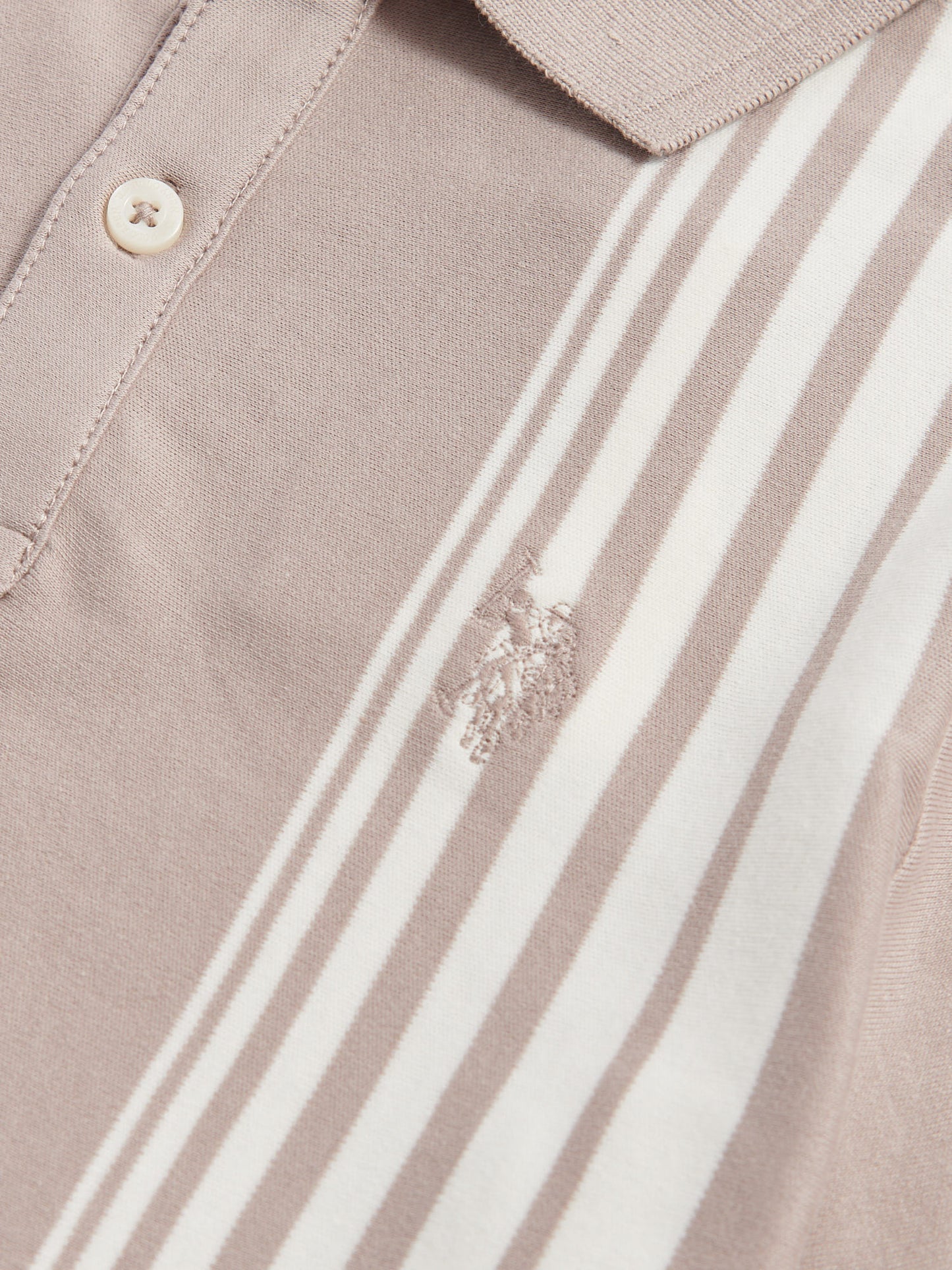 Boys Vertical Stripe Polo Shirt in Atmosphere