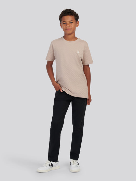 "Boys Check Texture T-Shirt, in" Atmosphere