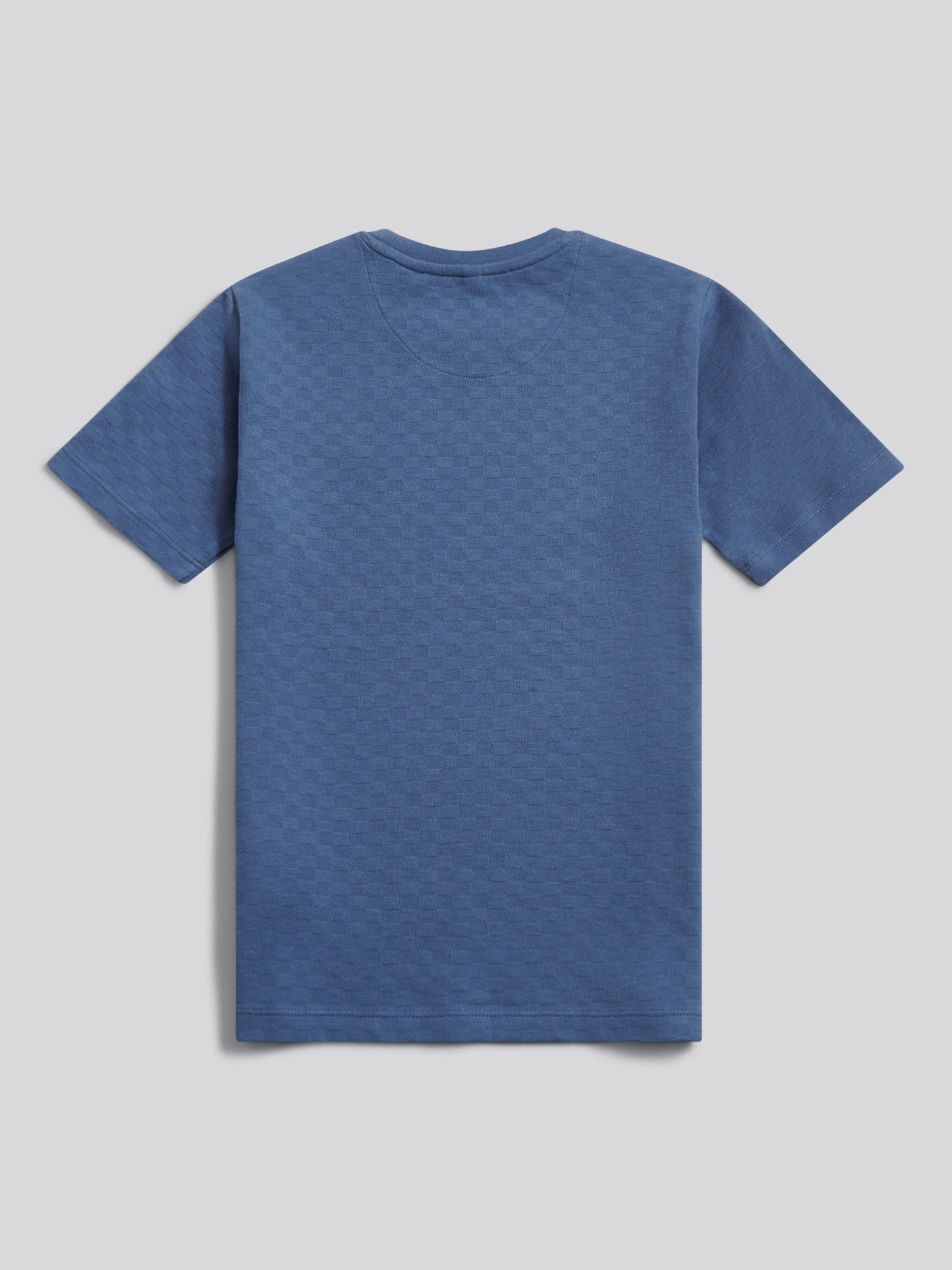 "Boys Check Texture T-Shirt, in" Vintage Indigo