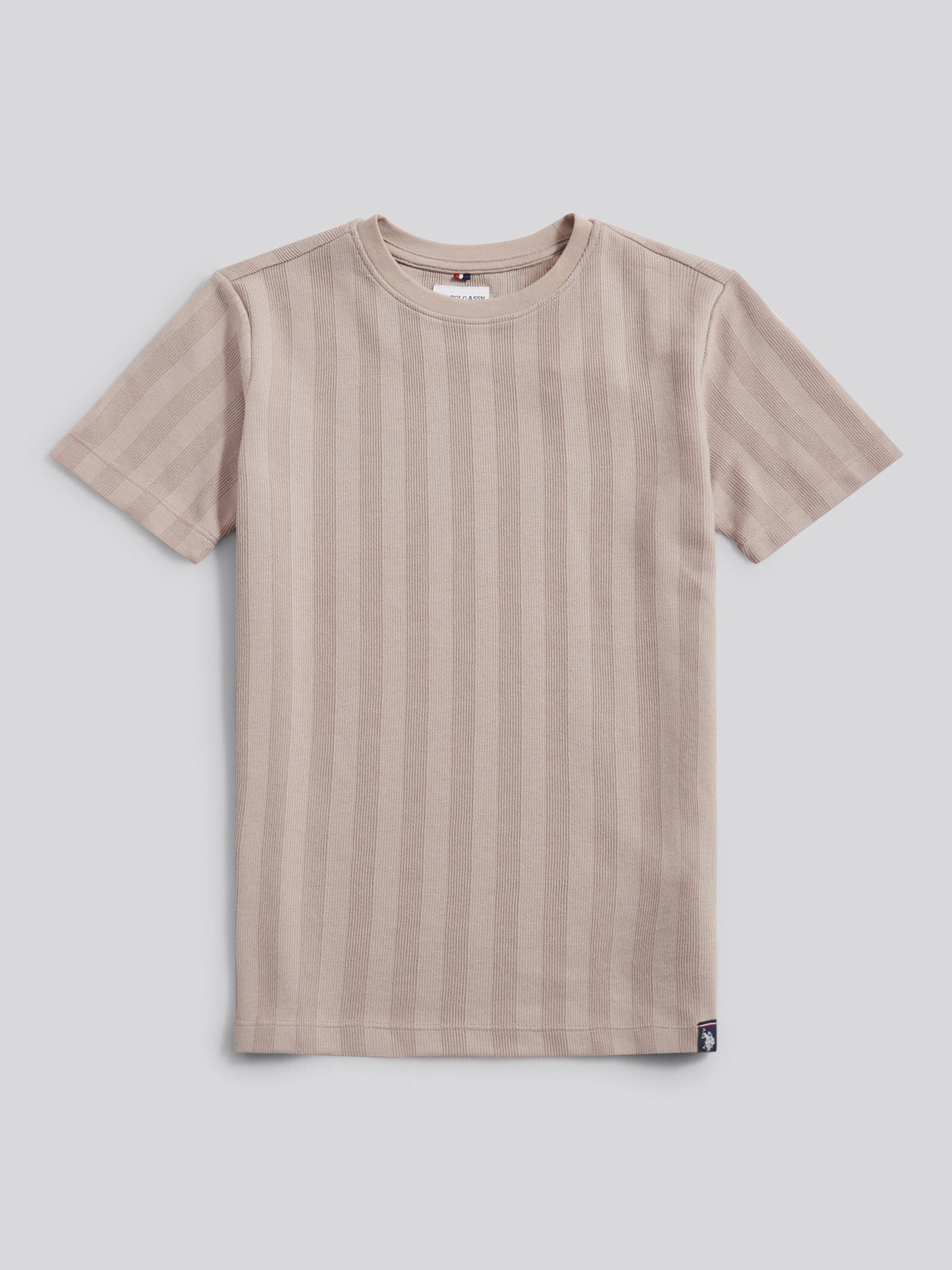 Boys Smart Vertical Texture T-Shirt in Atmosphere