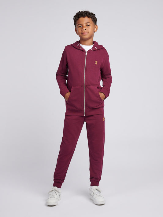 Boys Double Horsemen Loopback Jogger Grape Wine