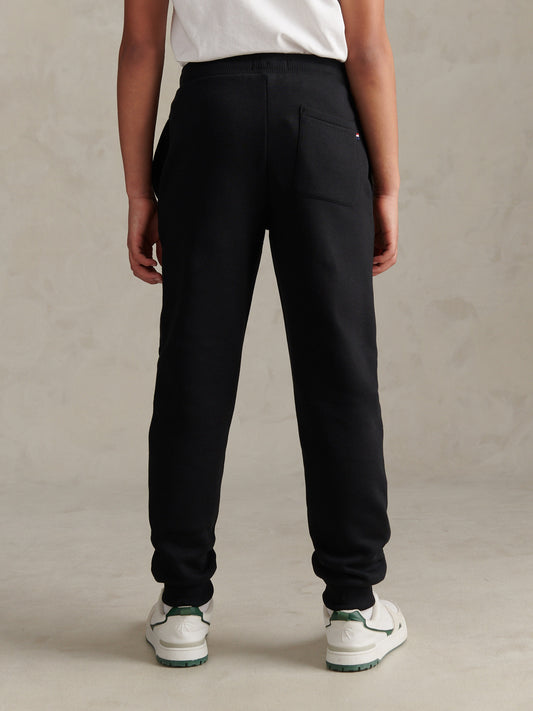 Boys Double Horsemen Loopback Jogger Black Bright White DHM