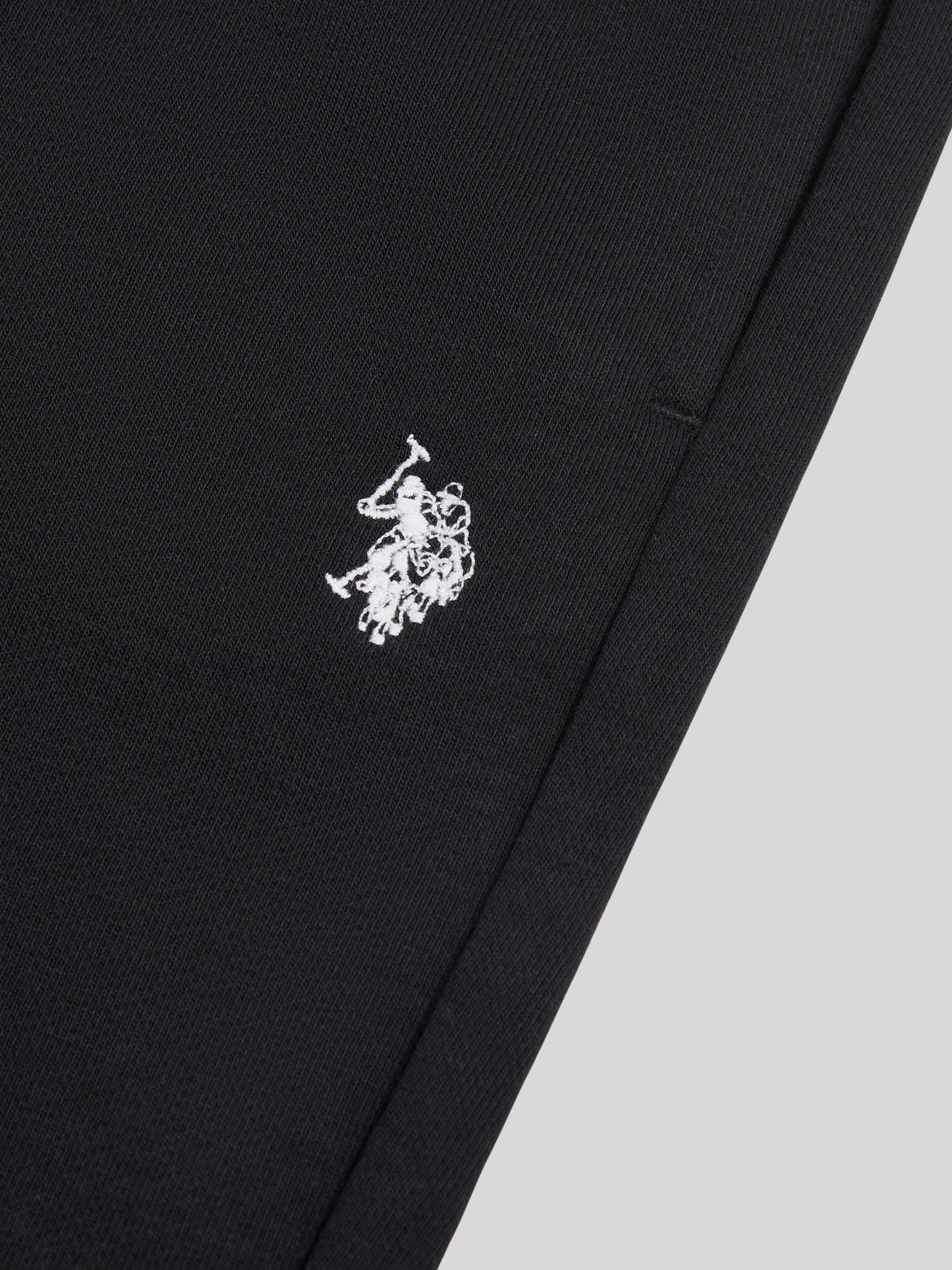 Boys Double Horsemen Loopback Jogger Black Bright White DHM