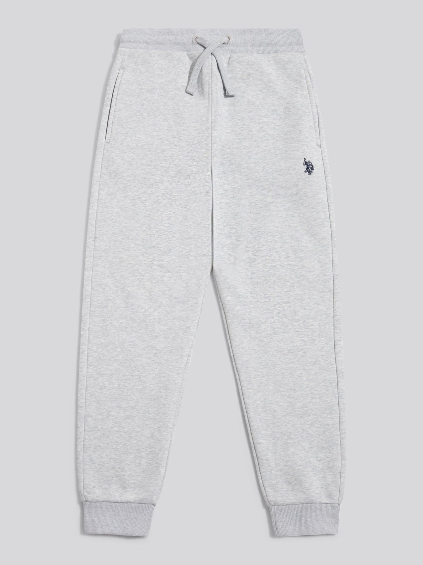Boys Double Horsemen Loopback Jogger Mid Grey Marl