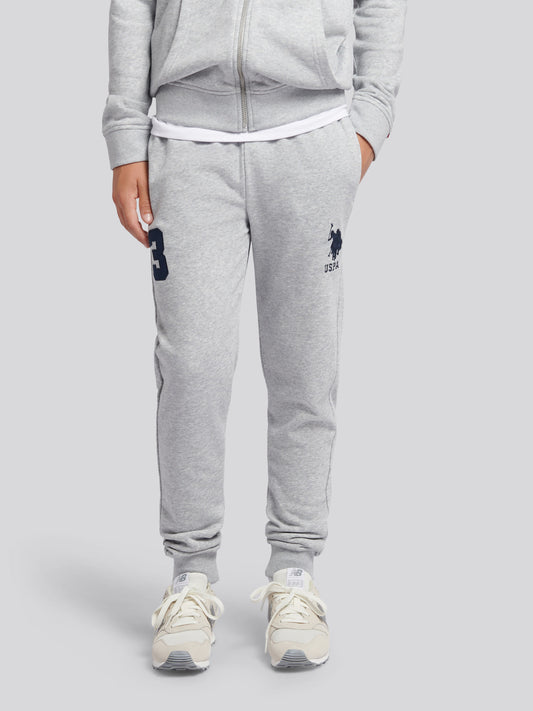 Boys Player 3 Loopback Jogger in Mid Grey Marl