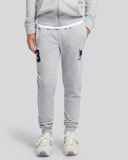 Boys Player 3 Loopback Jogger in Mid Grey Marl