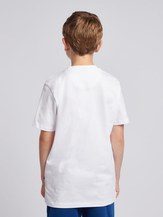 Boys Heritage Graphic Print T-Shirt in Bright White