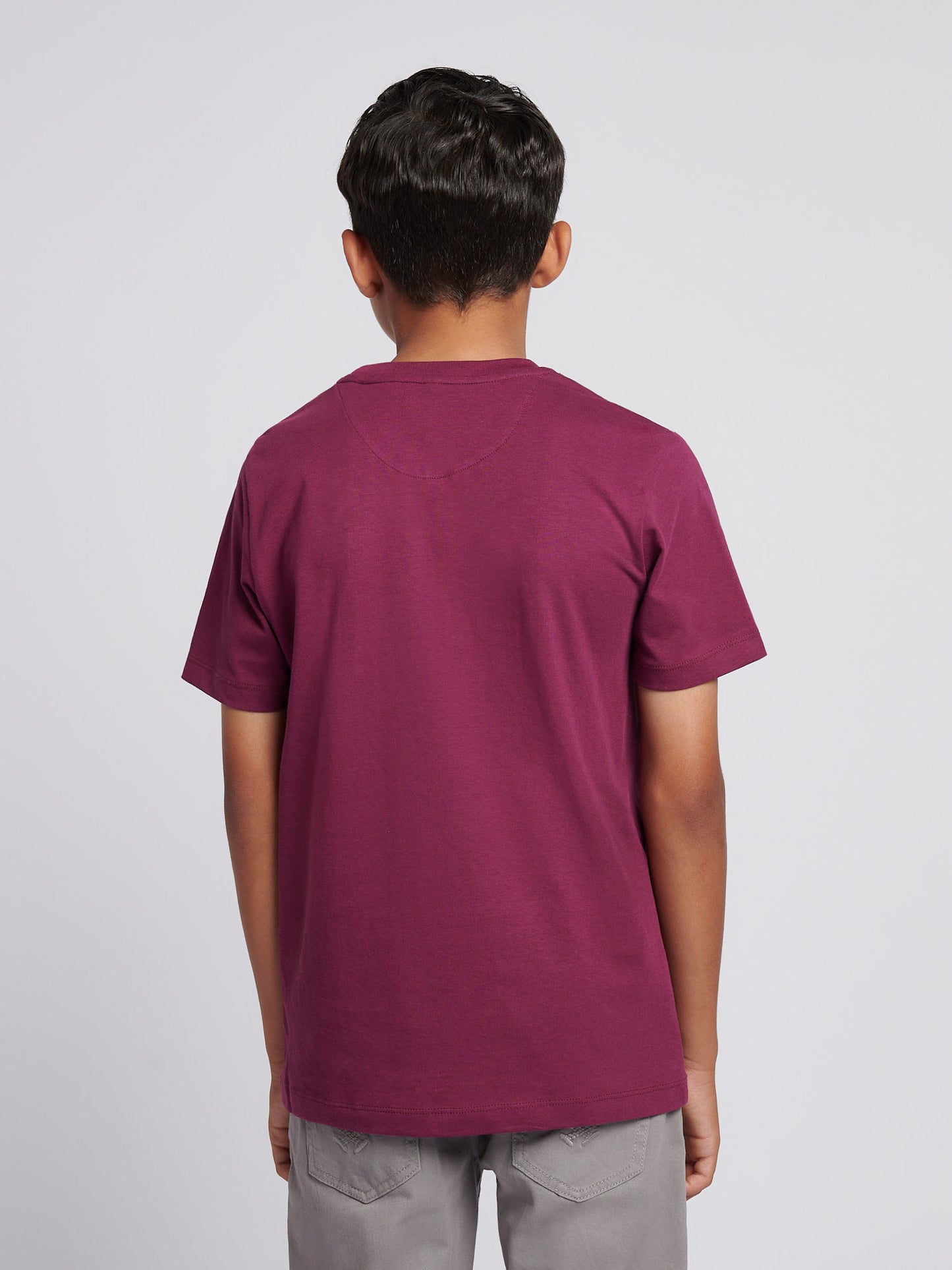 Boys Heritage Graphic Print T-Shirt in Grape Wine