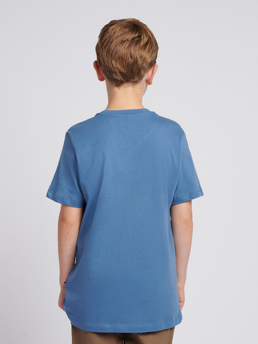 Boys Heritage Graphic Print T-Shirt in Blue Horizon