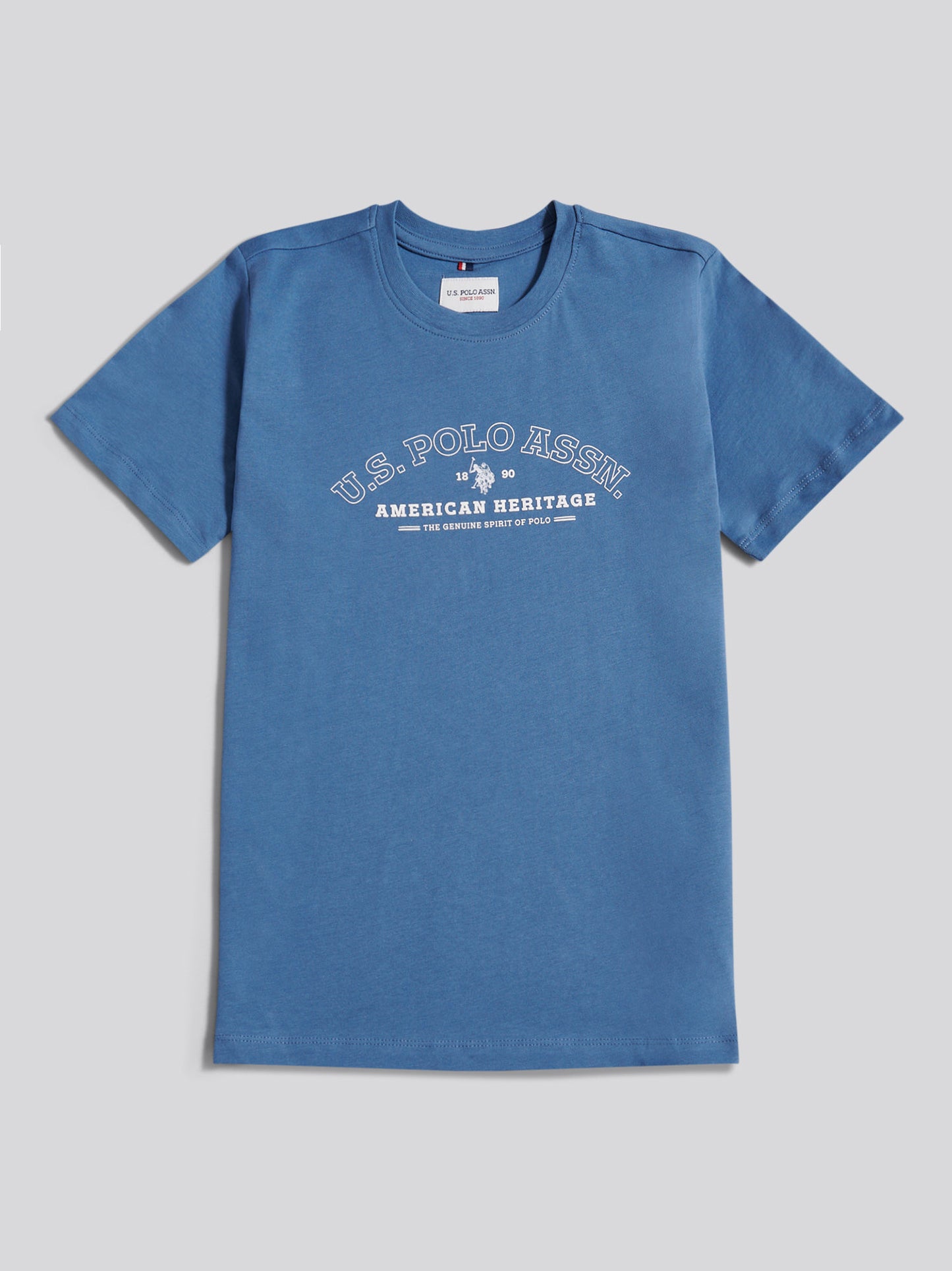 Boys Heritage Graphic Print T-Shirt in Blue Horizon