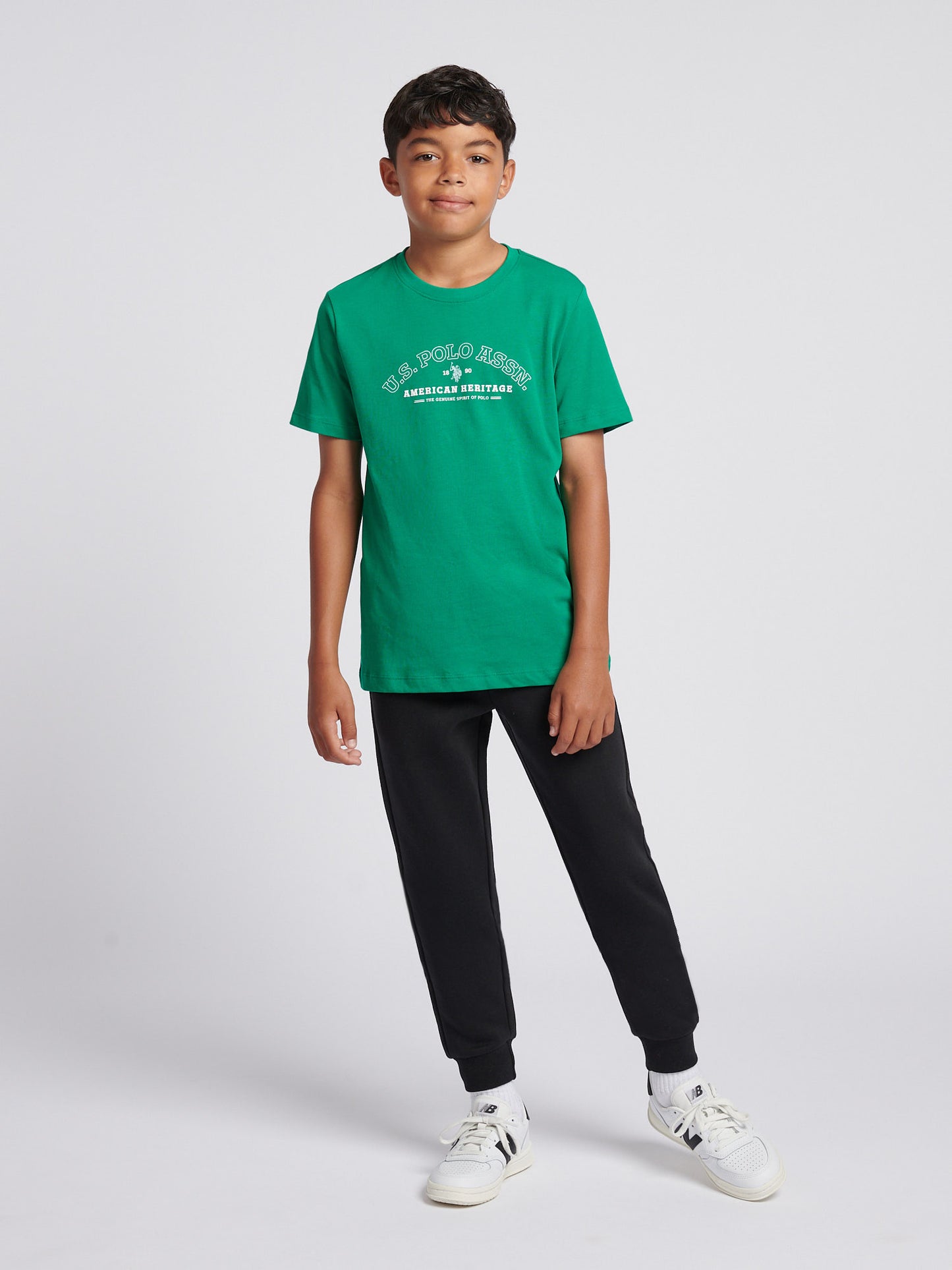 Boys Heritage Graphic Print T-Shirt in Lush Meadow