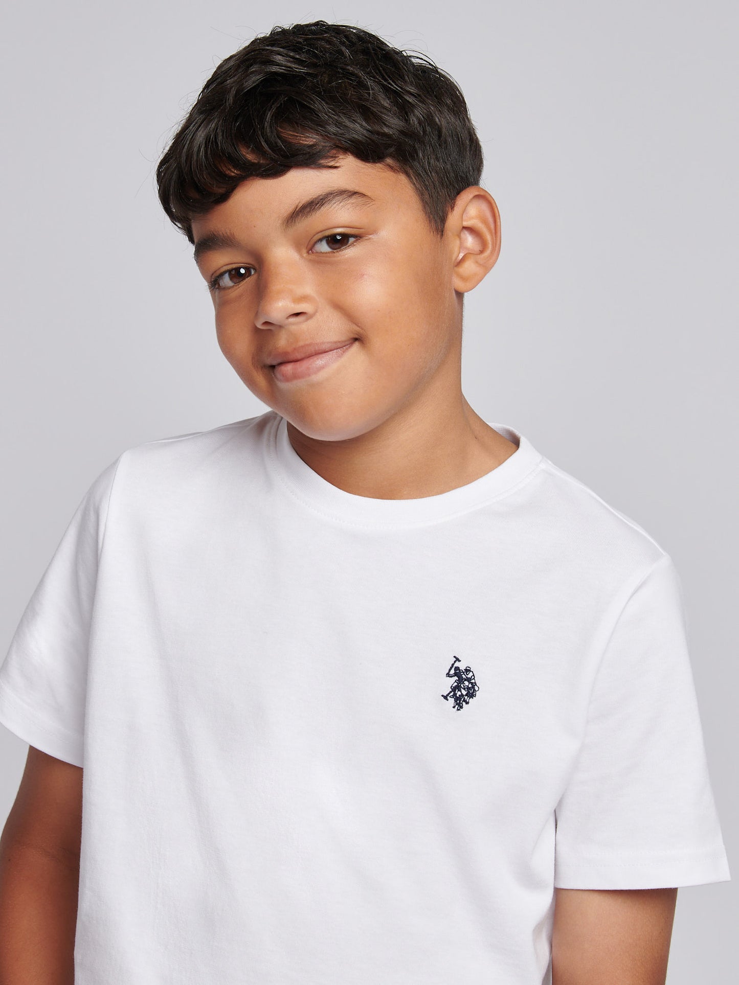 Boys USPA Back Graphic T-Shirt in Bright White