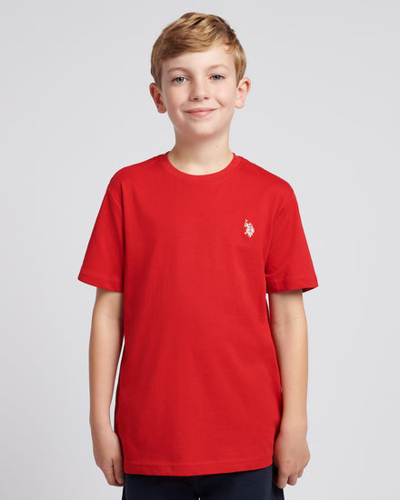 Boys USPA Back Graphic T-Shirt in Haute Red