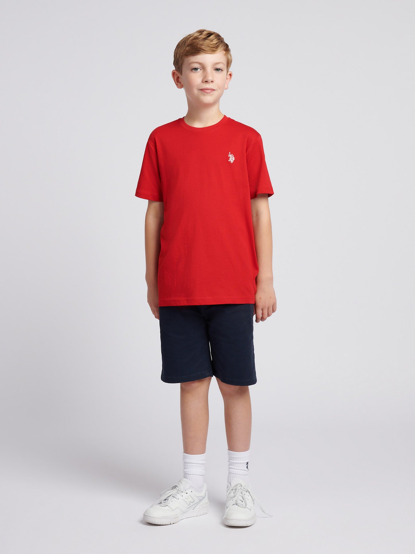 Boys USPA Back Graphic T-Shirt in Haute Red