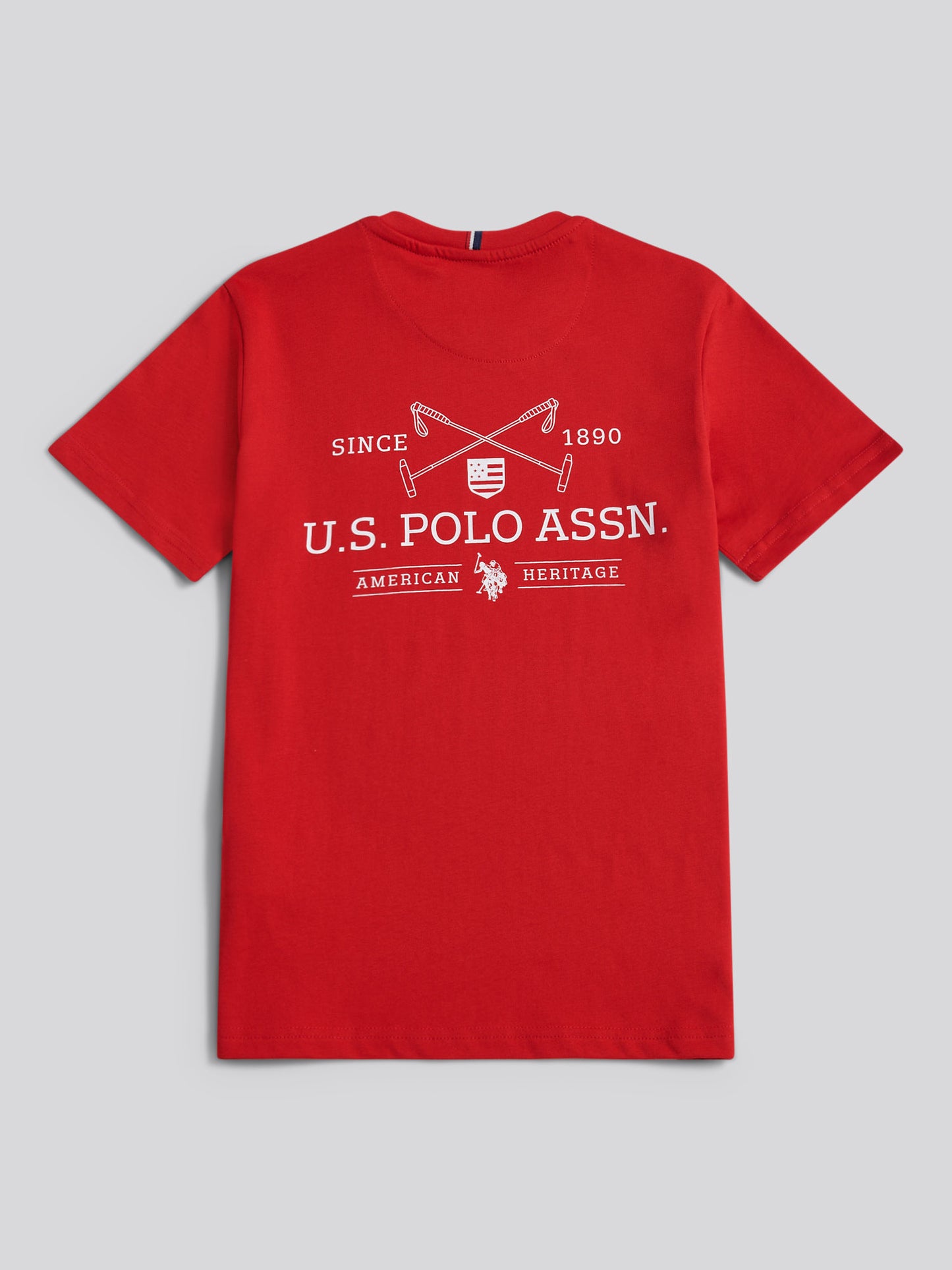 Boys USPA Back Graphic T-Shirt in Haute Red