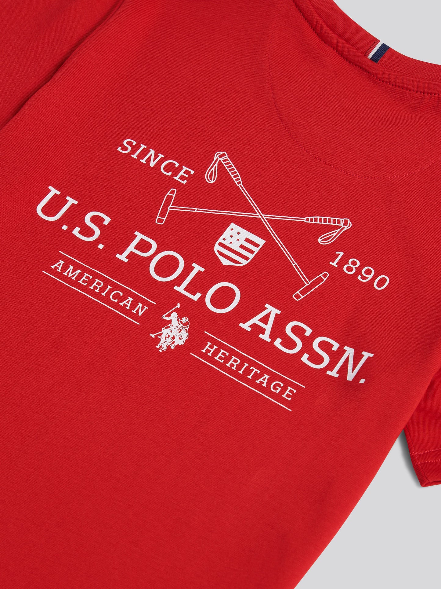 Boys USPA Back Graphic T-Shirt in Haute Red