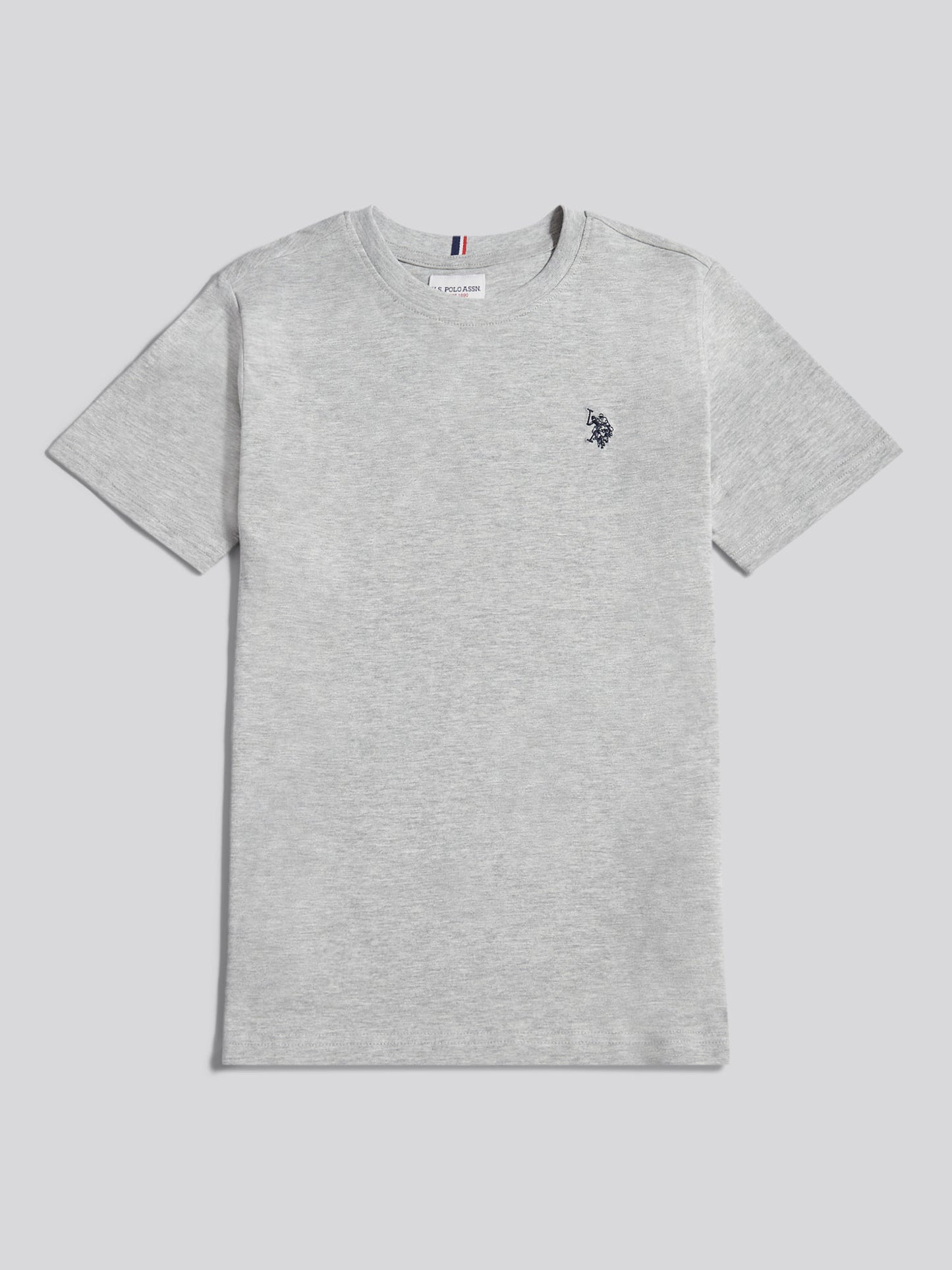 Boys USPA Back Graphic T-Shirt in Mid Grey Marl