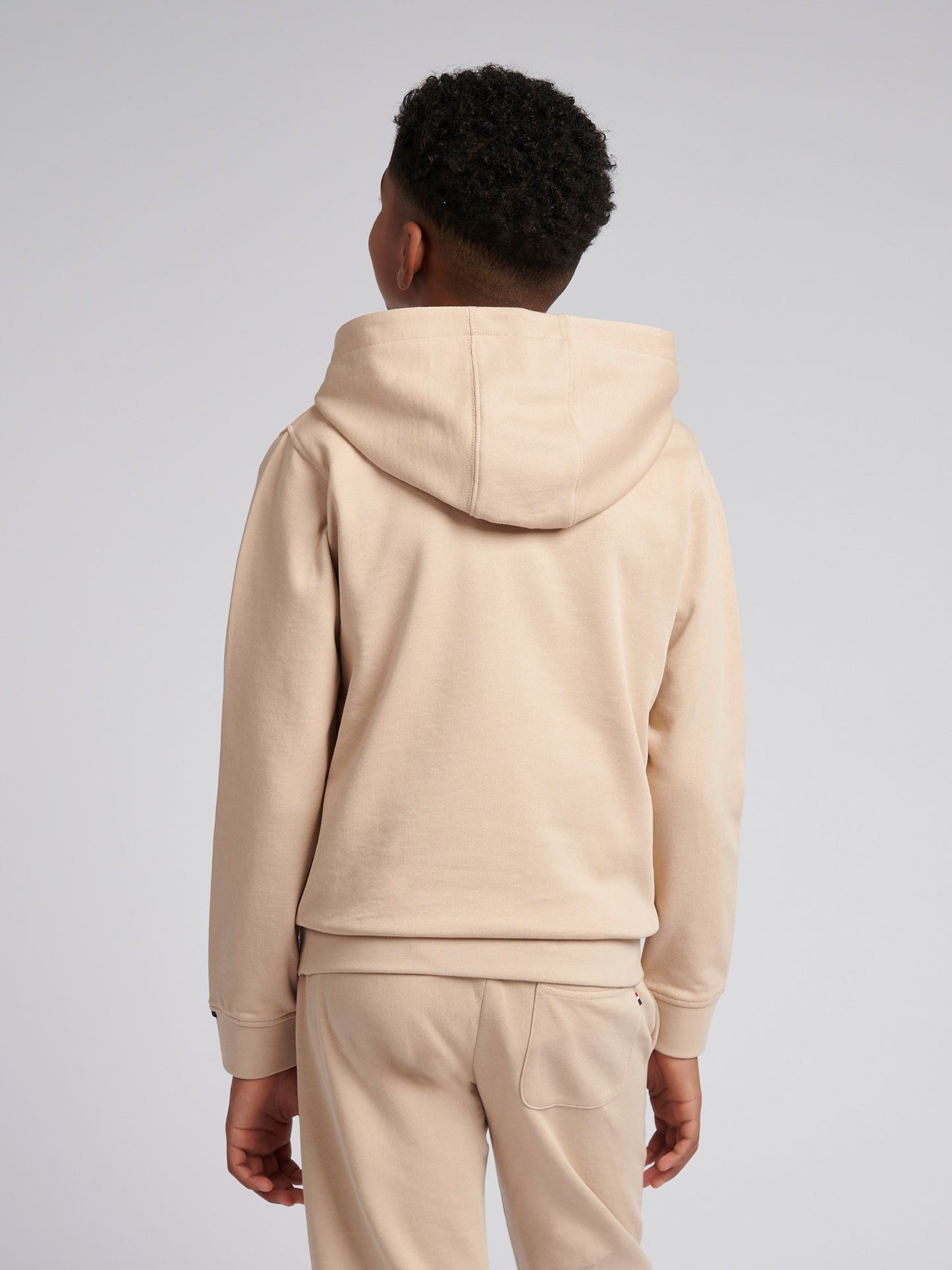 Boys Double Horsemen Hoodie in Doeskin