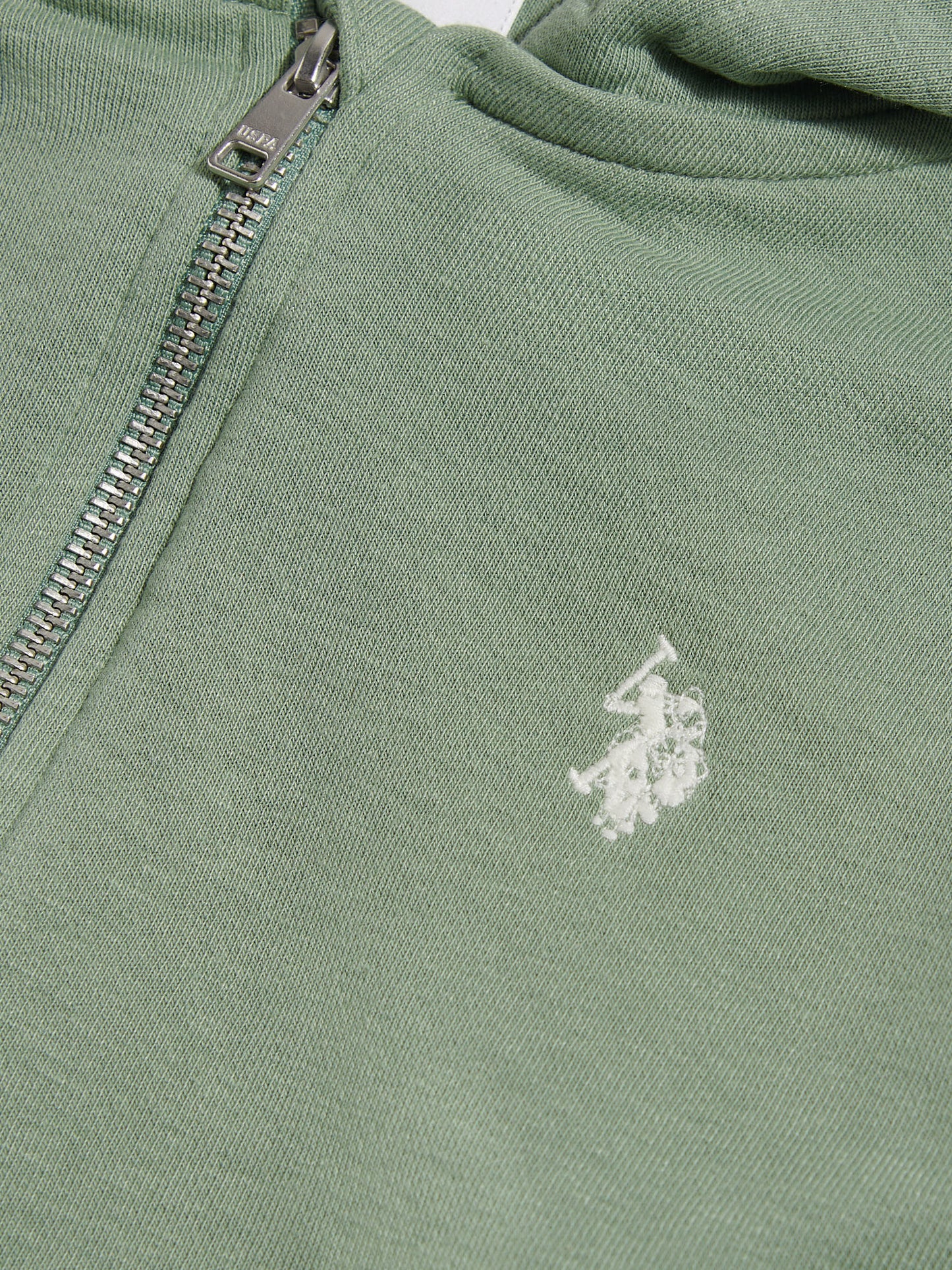 Boys Double Horsemen Zip Hoodie Sea Spray