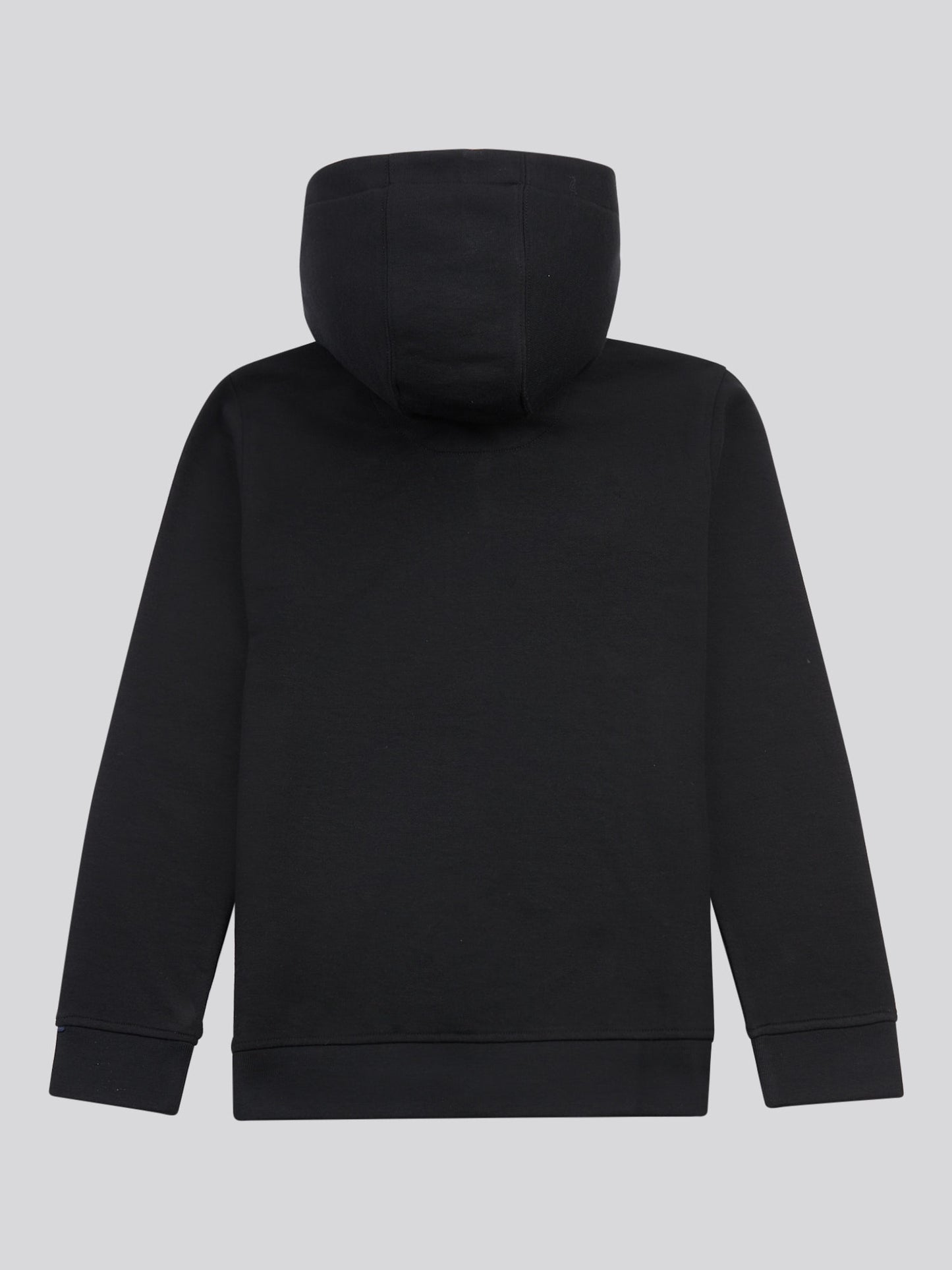 Boys Double Horsemen Zip Hoodie Black Bright White DHM