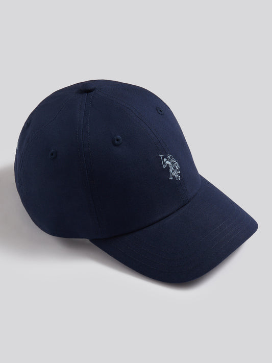 Boys Dobby Linen Blend Baseball Cap Dark Sapphire Navy / Moonlight Blue DHM